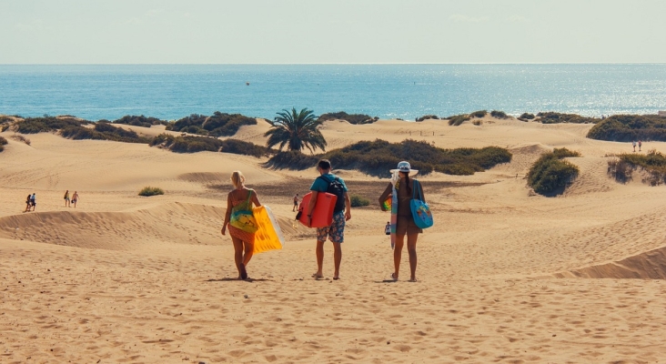 Turistas en Gran Canaria