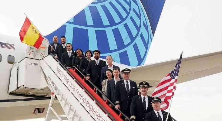 United, satisfecha con la ruta Nueva York Málaga. Foto: Diputación de Málaga