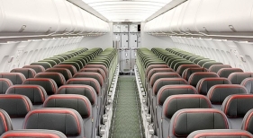 Interior de avión de Tap Air Portugal