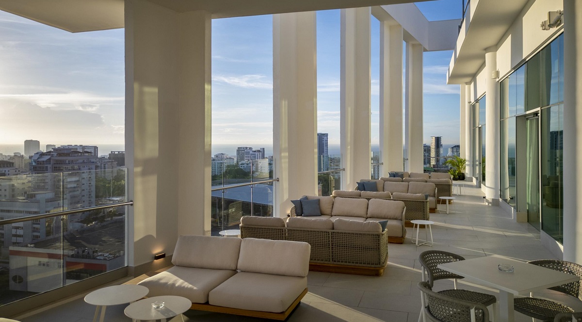 Terraza en la azotea del Hyatt Centric Santo Domingo