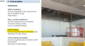 Aguas fecales: se repiten las inundaciones en el aeropuerto de Mallorca | Fotos: Controladores Aéreos y ricardondrs