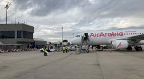 Avión de Air Arabia en el Aeropuerto de Girona Costa Brava. Foto: Aena