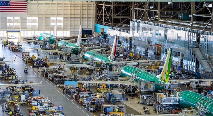 Planta de fabricación de Boeing. Foto: Boeing