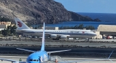 Avión de Air China en el que ha aterrizado el presidente Xi Jinping en Gran Canaria. Foto Cedida