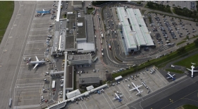 Vista aérea del aeropuerto de Aberdeen