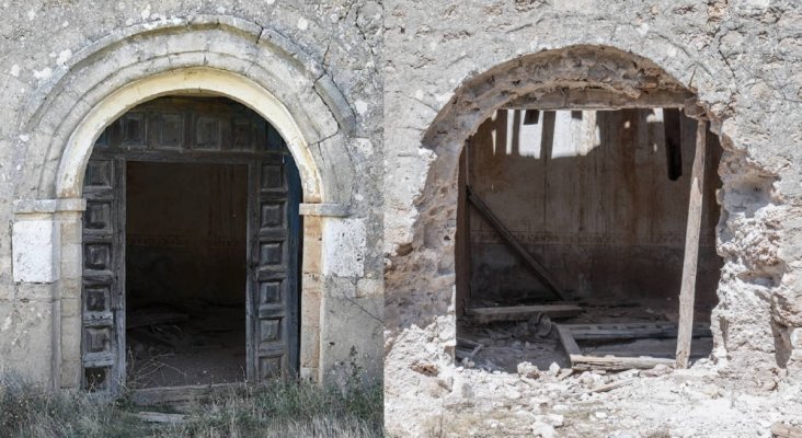 Roban el pórtico de iglesia medieval de Soria