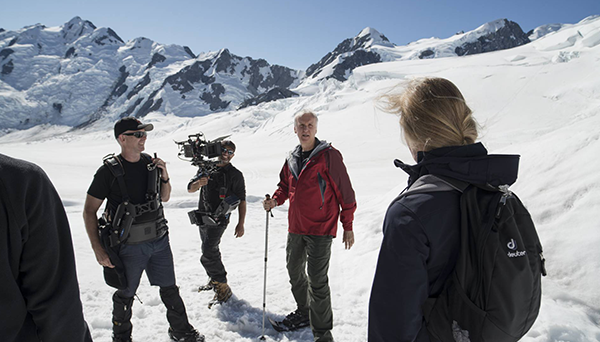 James Cameron rueda para promocionar Nueva Zelanda