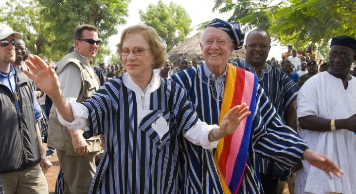 Rosalynn y Jimmy Carter durante una visita a Ghana en 2007 The Carter Center