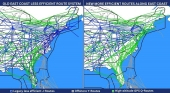 Estados Unidos 'hace limpieza' en su espacio aéreo para reducir la duración de sus rutas