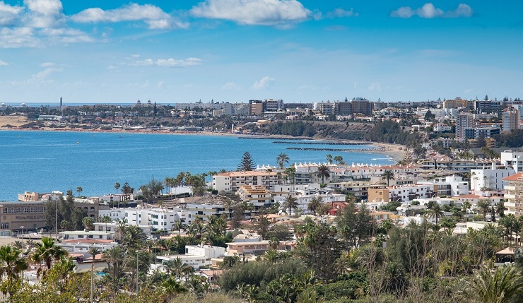 Vista de la Playa de Maspalomas, en Gran Canaria