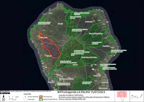 Mapa de área afectada