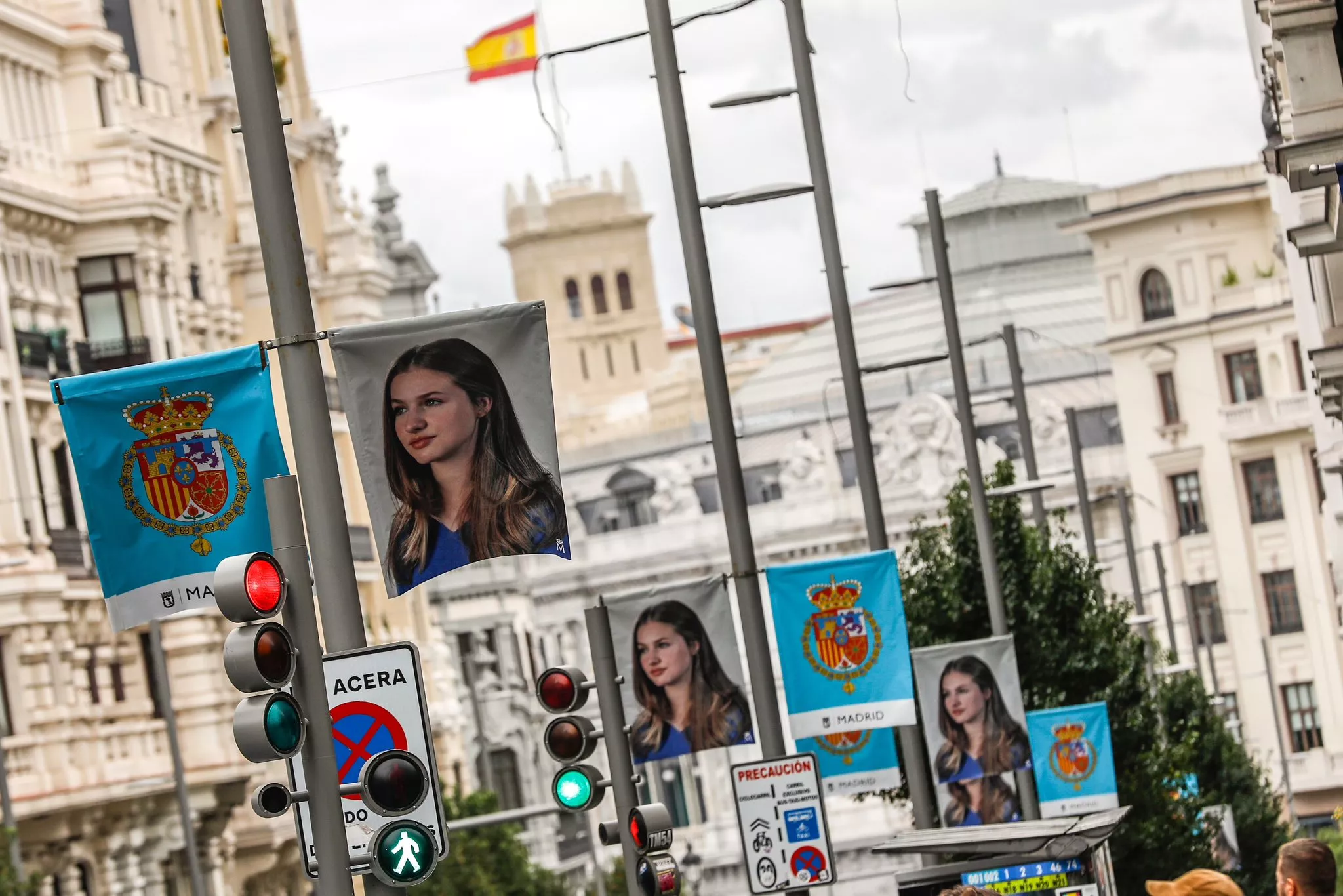 Carteles de la princesa Leonor decoran las farolas  del centro de Madrid | Foto: Ayto. de Madrid