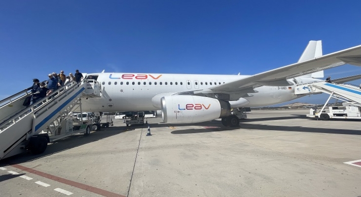 Avión de la compañía Charter Leav que operó para Marabu en verano de 2023. Foto Tourinews