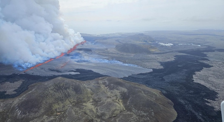 Imagen de la nueva erupción en Reykjanes Foto Oficina Islandesa de Meteorología