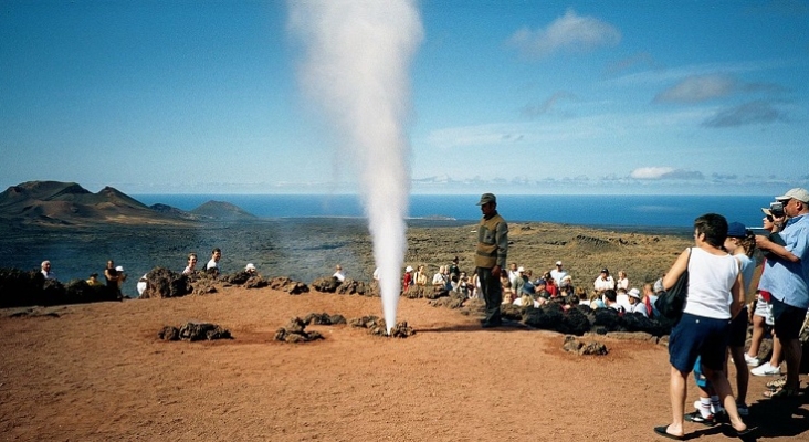 Géiser en el Parque Nacional de Timanfaya Foto Andreas Tusche