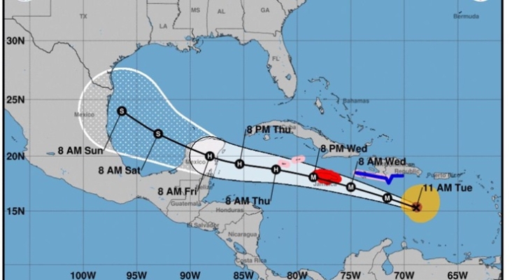 El huracán Beryl amenaza la demanda turística del Caribe mexicano a corto plazo