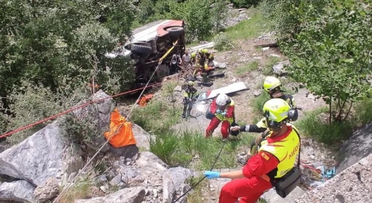 Labores de rescate Foto Bomberos Diputación de Huesca