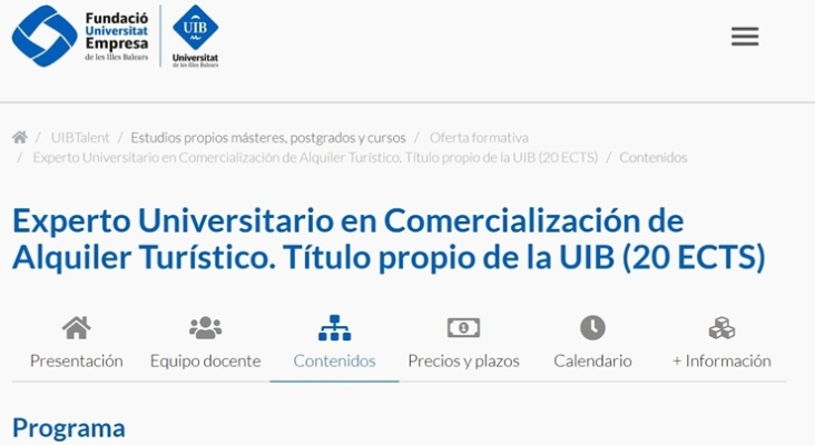 En pleno debate sobre saturación, la Universidad de Baleares lanza un curso sobre alquiler vacacional