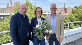 Thomas Schemmer, director general de Meimberg; Heike Meimberg Hosse; y Gerald Kassner, director general de Schauinsland Reisen