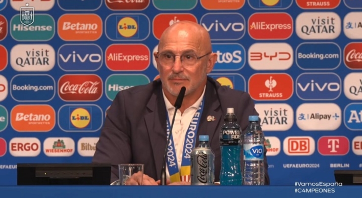 Luis de la Fuente en rueda de prensa tras la final de la Eurocopa